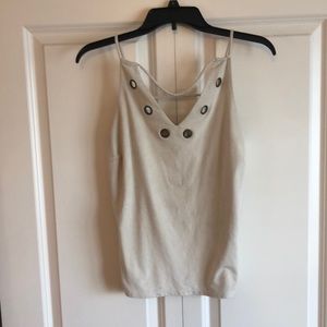 Suede tan tank top!!!